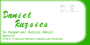 daniel ruzsics business card